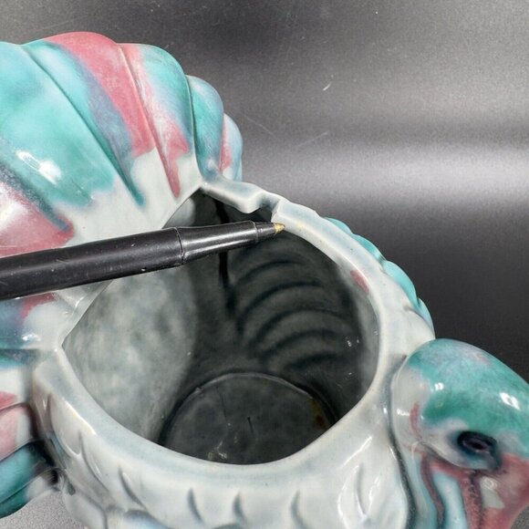 Vintage Tom and Hen Ceramic Turkey Bird Sugar Bowl Dish With Lid Marked Vintage - Picture 6 of 14